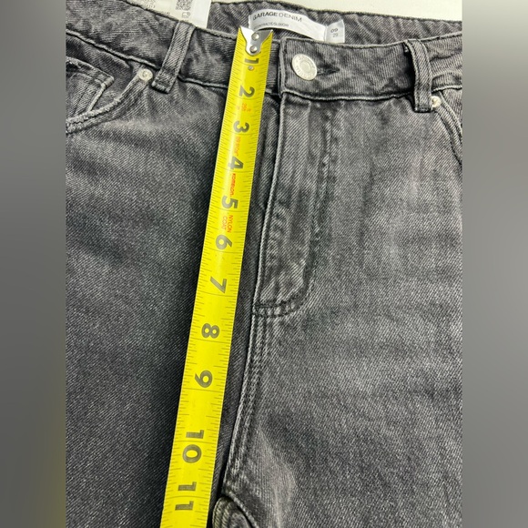 New Garage Denim Black Slouchy Baggy Jeans Size 32 Distressed - Picture 4 of 15